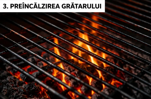 Grătar încins pregătit pentru gătirea unui Tomahawk de vită Choco